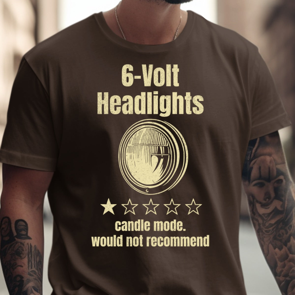 Humorous 6-Volt Headlights T-Shirt Product Type