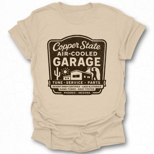 Copper State Air-Cooled Garage Tune Service Parts Shirt