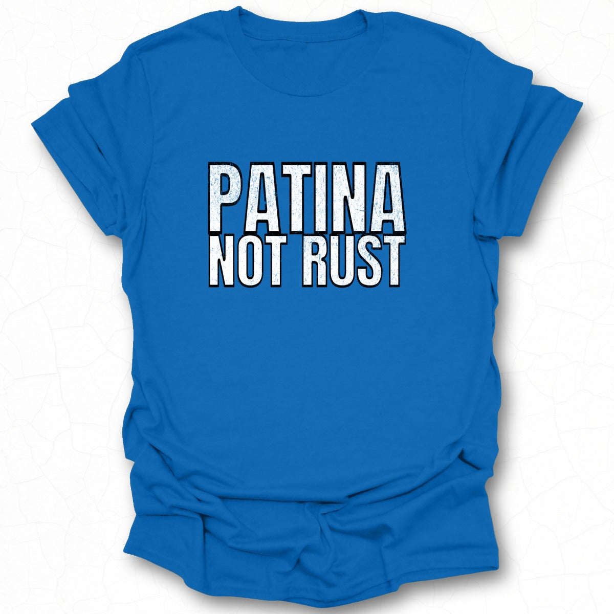 Patina Not Rust Blue Graphic Tee Shirt