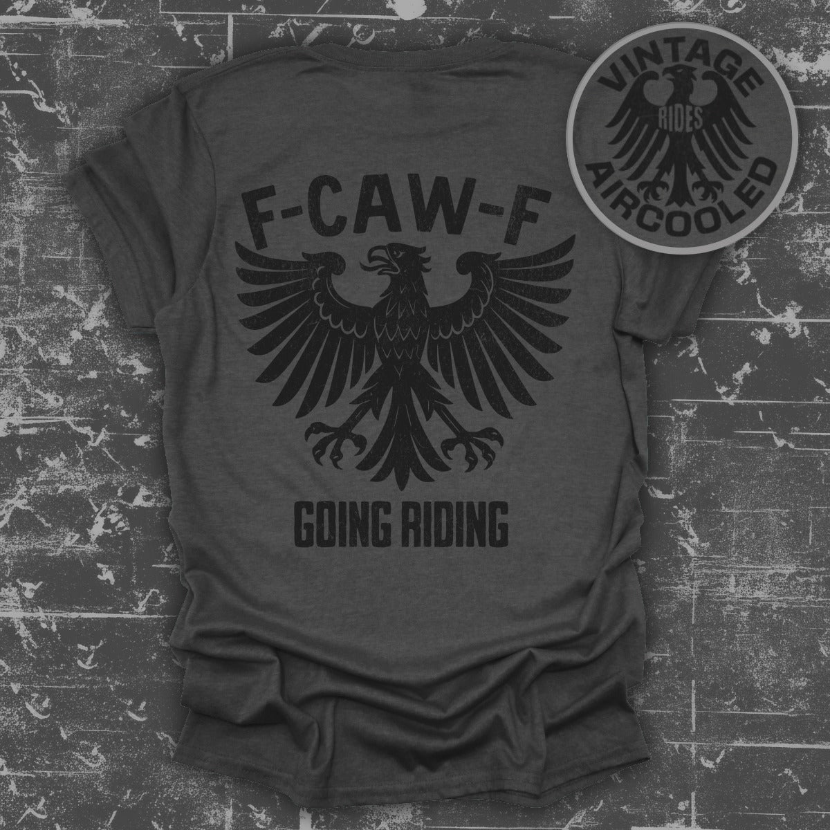 F-CAW-F Going Riding Graphic T-Shirt for Vintage Enthusiasts