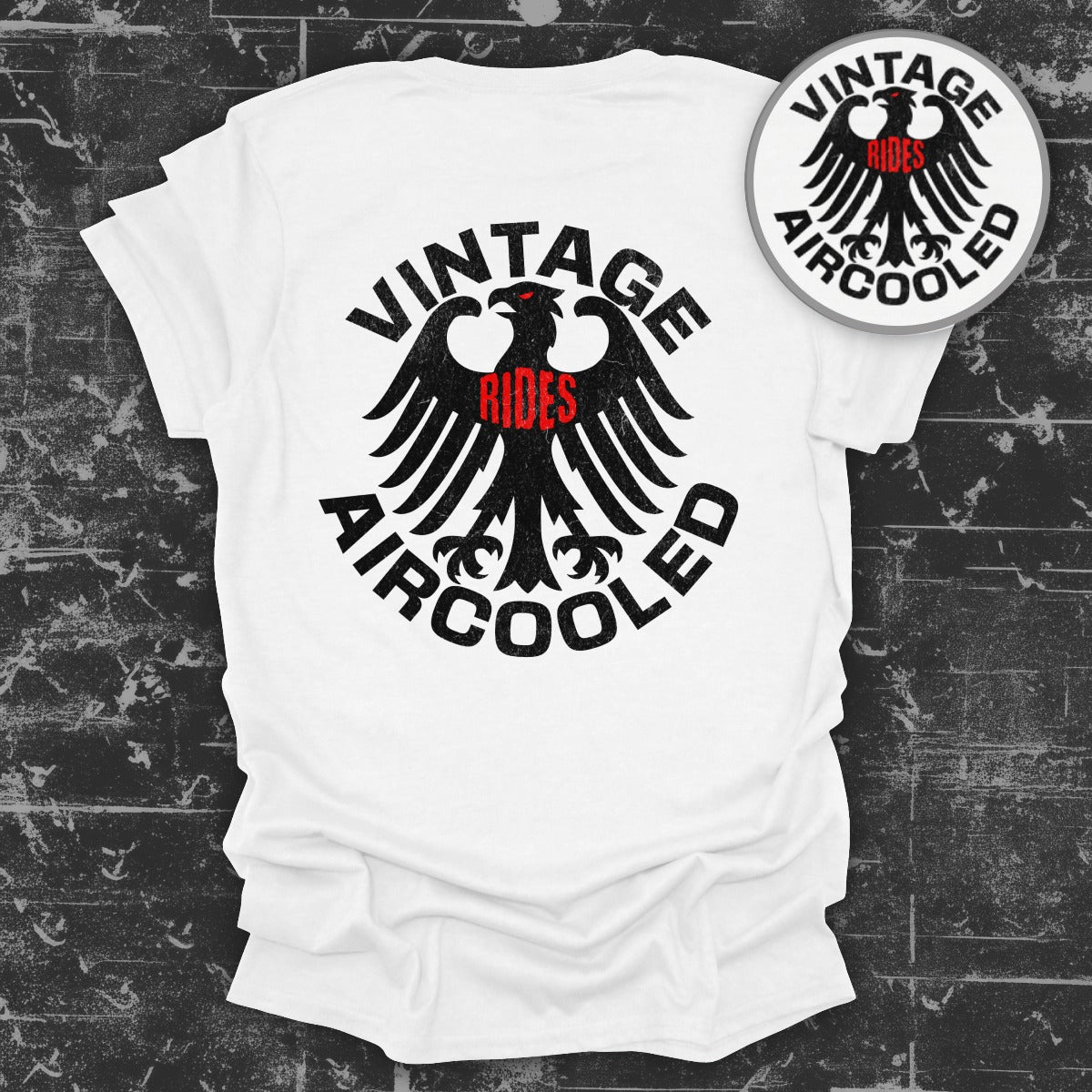 Vintage Aircooled Rides Graphic Tee Shirt Product