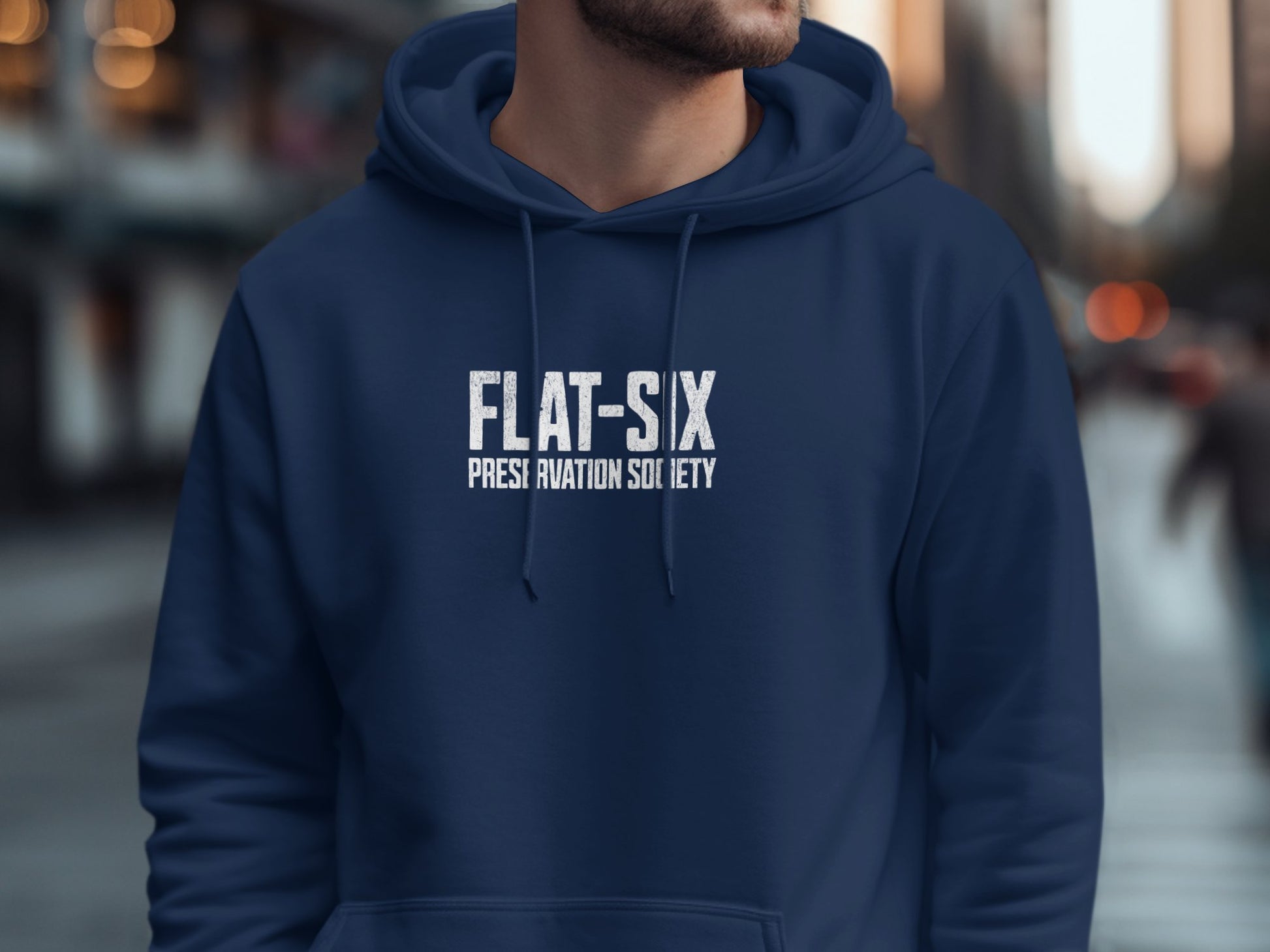Flat-Six Preservation Society Blue Hooded Sweatshirt product