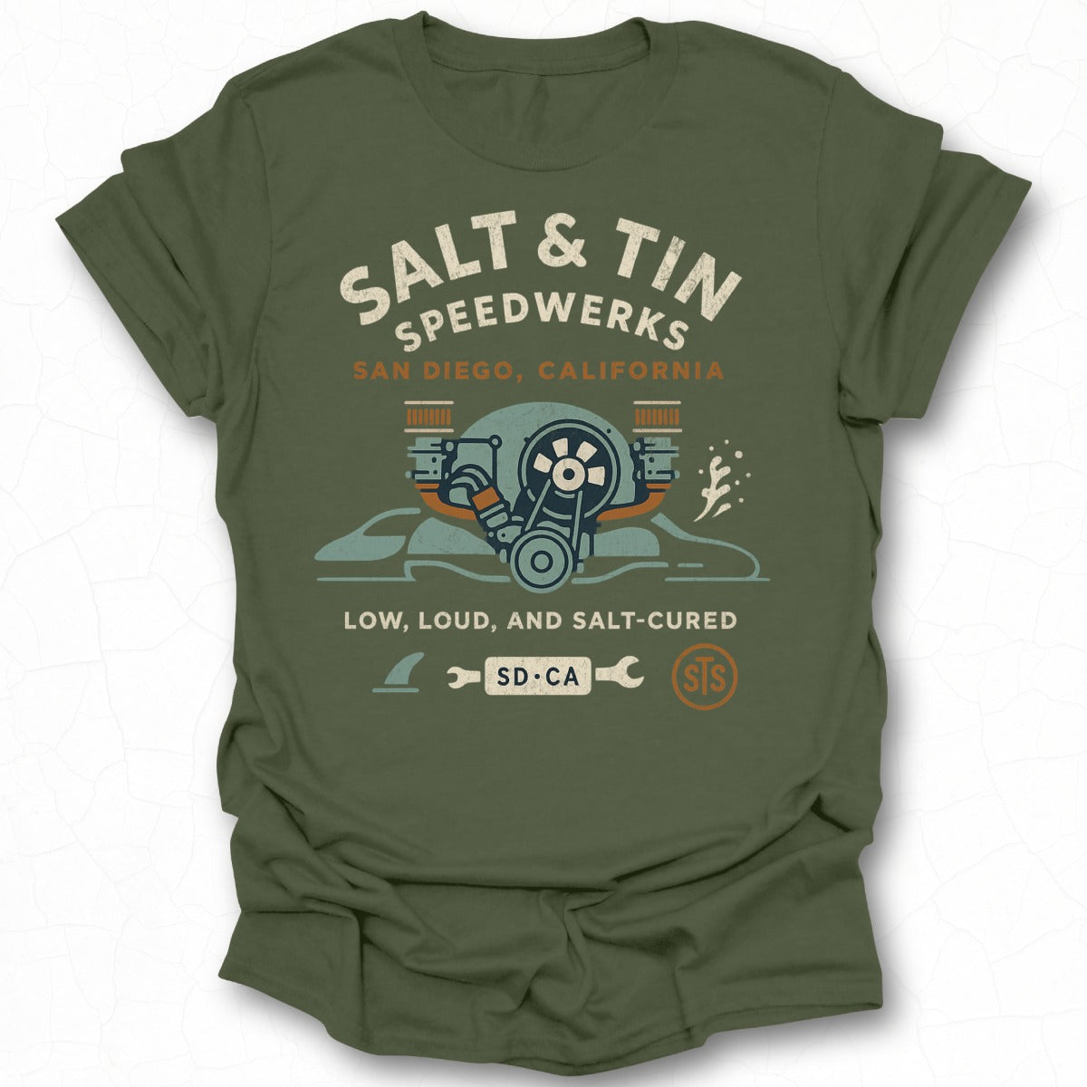 Salt & Tin Speedwerks SD:CA Low Loud and Salt-Cured Shirt