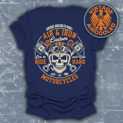 Skull and Pistons Aircooled Motorcycles T-shirt product