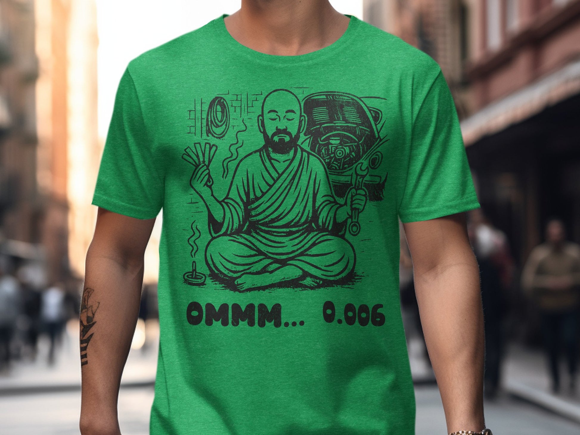 Relaxed Buddha Meditation Geek Humor T-shirt product