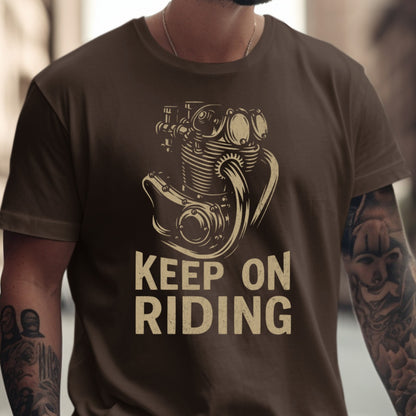 Keep On Riding Graphic Biker T-Shirt product type