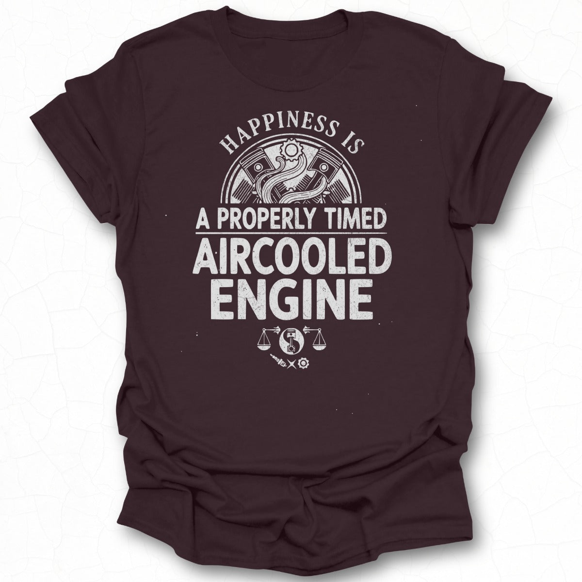 Happiness is a Properly Timed Aircooled Engine Shirt