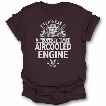 Happiness is a Properly Timed Aircooled Engine Shirt