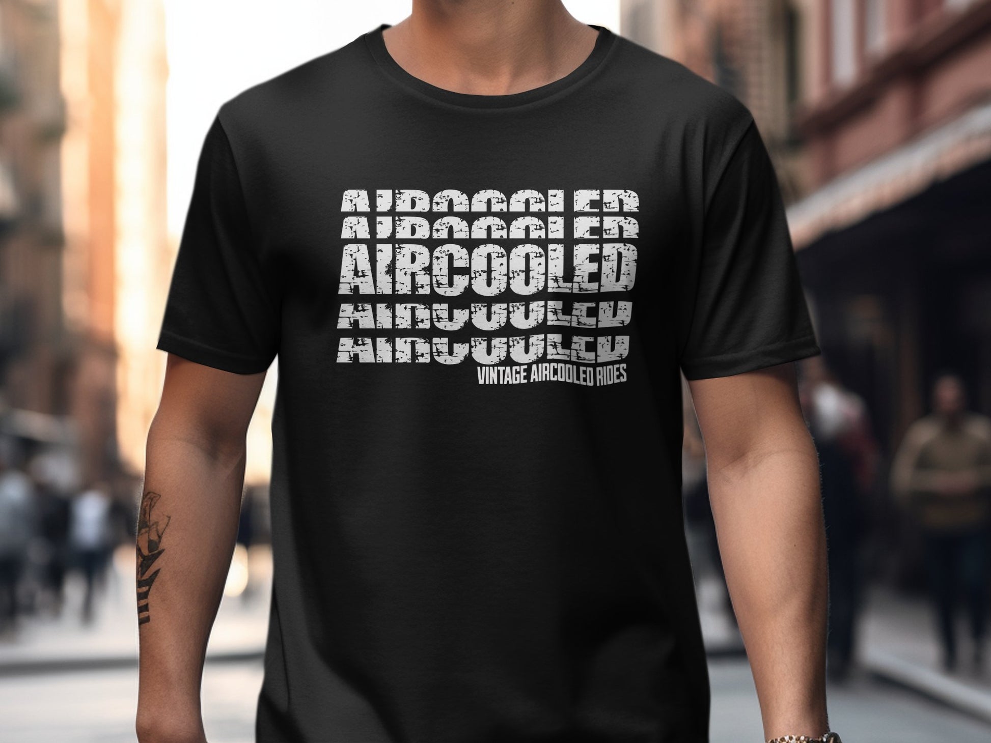 Vintage Aircooled Rides Graphic Mens T-shirt product