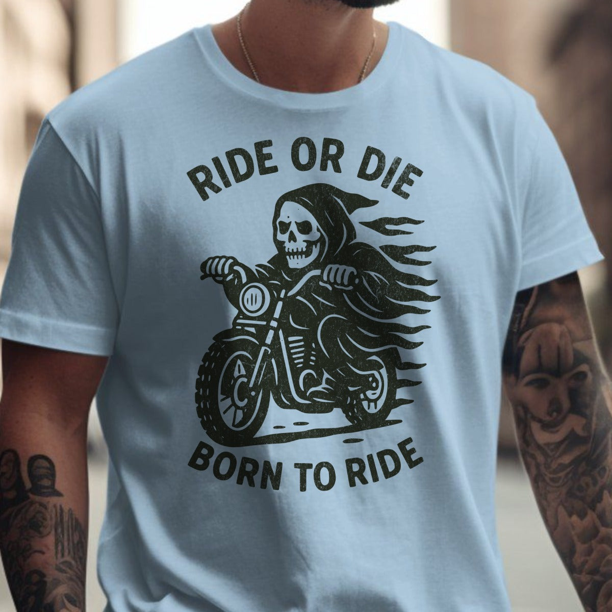 Ride Or Die Born To Ride Graphic T-Shirt