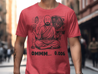 Meditation Robot Printed Red Tee Relaxed Fit product