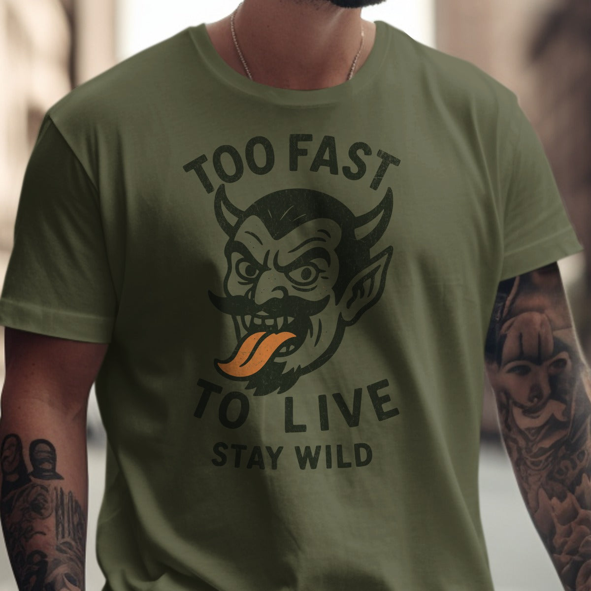 Too Fast To Live Stay Wild Graphic T-Shirt