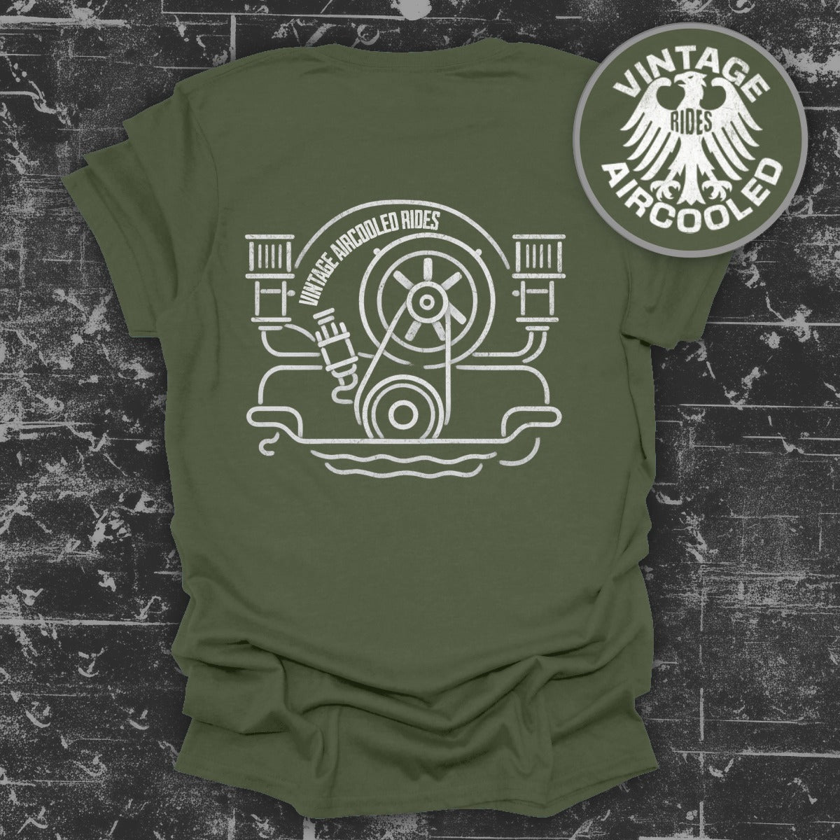 Vintage Aircooled Rides Graphic Tee Shirt