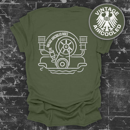 Vintage Aircooled Rides Graphic Tee Shirt