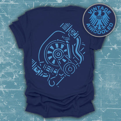 Vintage Rides Aircooled Graphic Back Print Shirt product