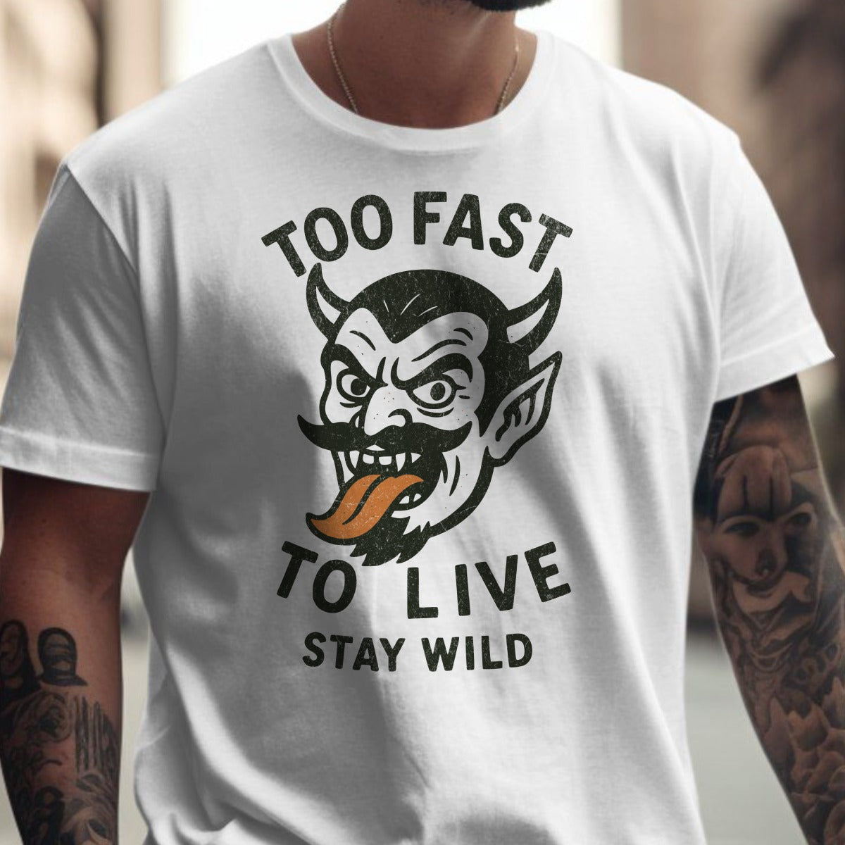 Too Fast To Live Stay Wild Graphic T-shirt