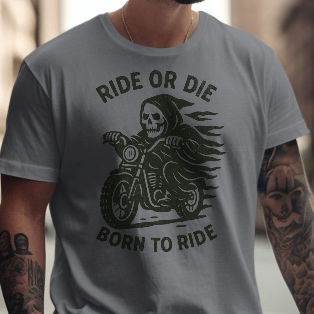 Ride or Die Born to Ride Graphic T-Shirt