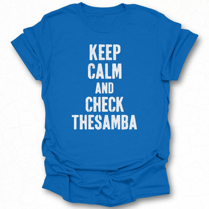 Keep Calm and Check Thesamba Graphic Fun Product