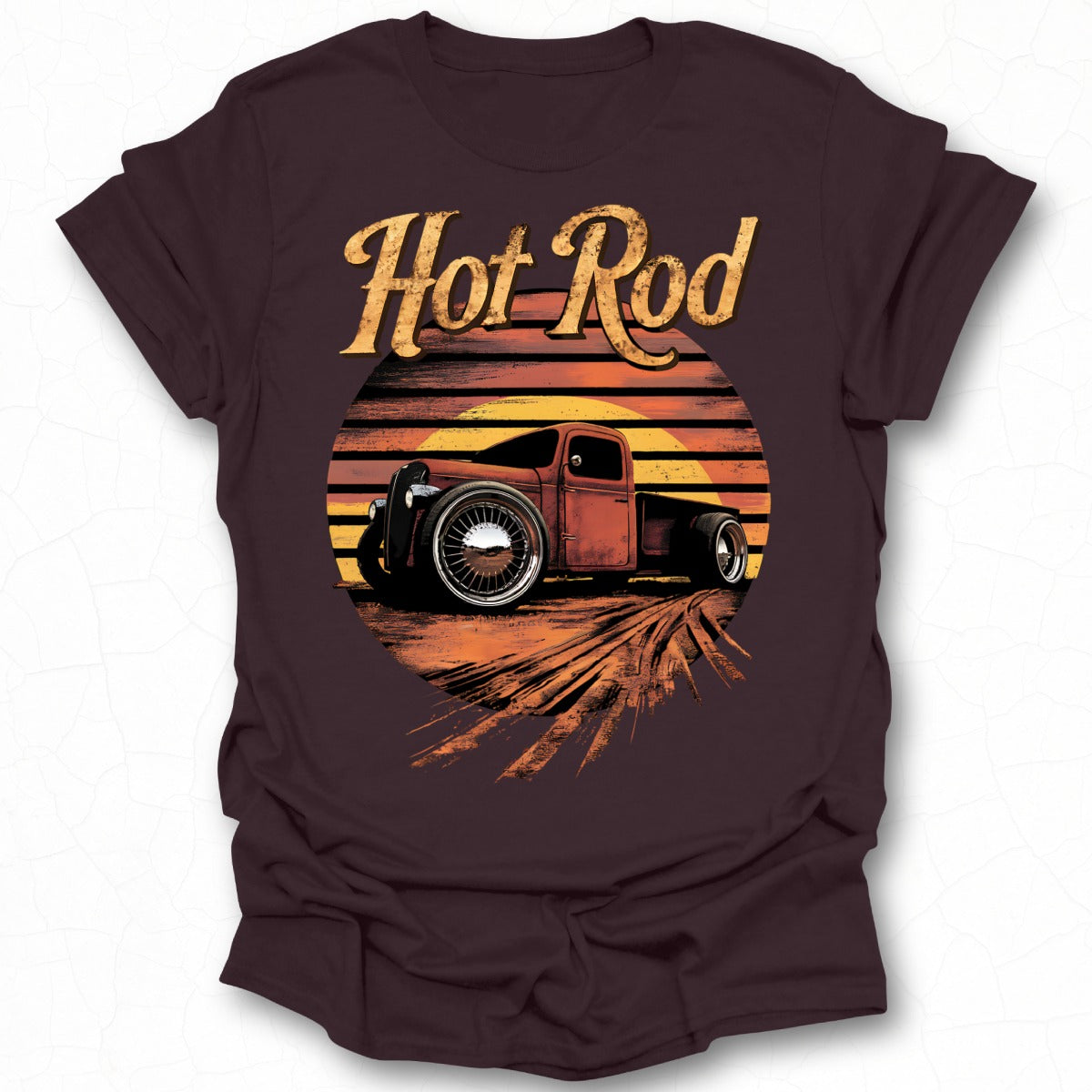 Vintage Hot Rod Sunset Graphic Tee product