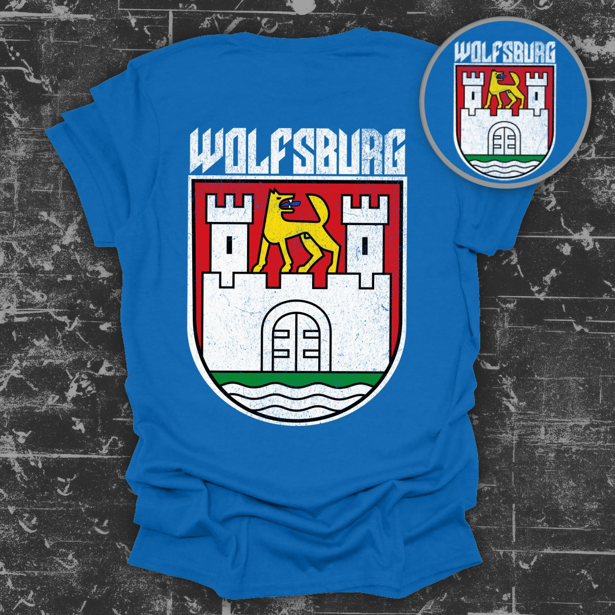 Wolfsburg Shield Graphic Blue T-Shirt