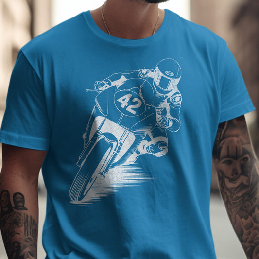 Speeding Motorbike Graphic Print T-Shirt product