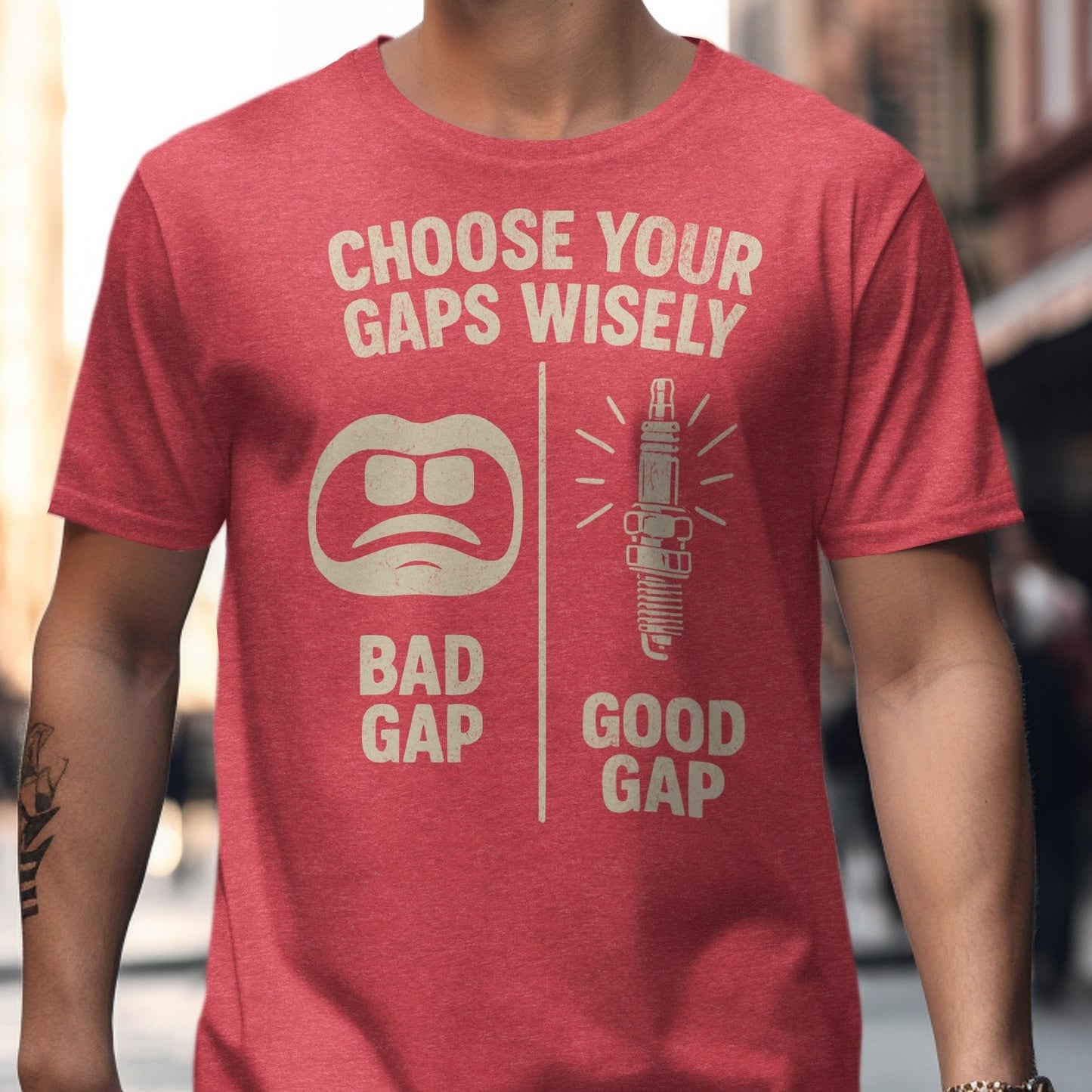 Choose Your Gaps Wisely Red Short Sleeve T-Shirt Product