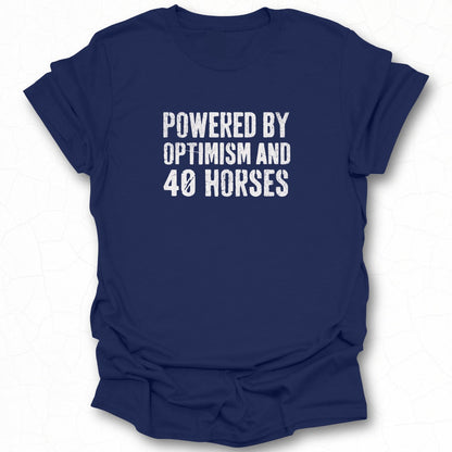 Powered By Optimism And 40 Horses Casual Top