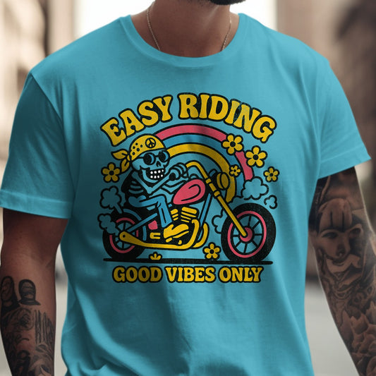 Easy Riding Good Vibes Only Skeleton Motorcycle product type