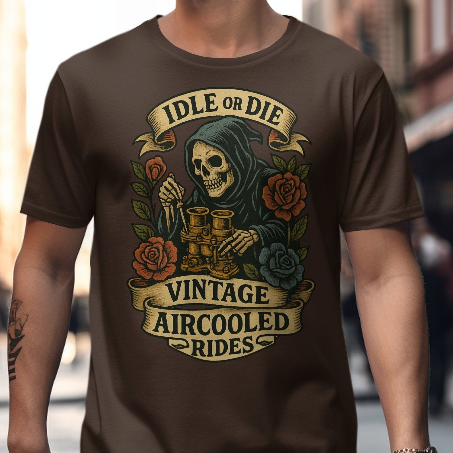 Idle or Die Vintage Aircooled Rides T-shirt product