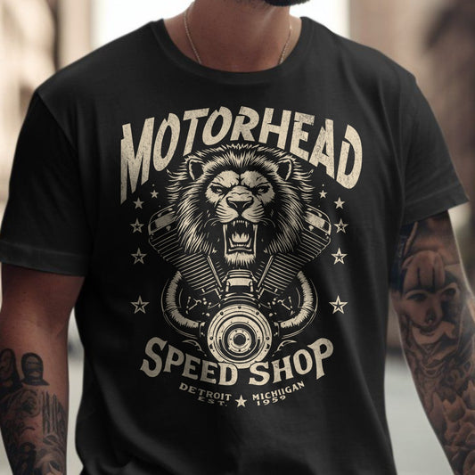 Motorhead Speed Shop Detroit Michigan T-shirt