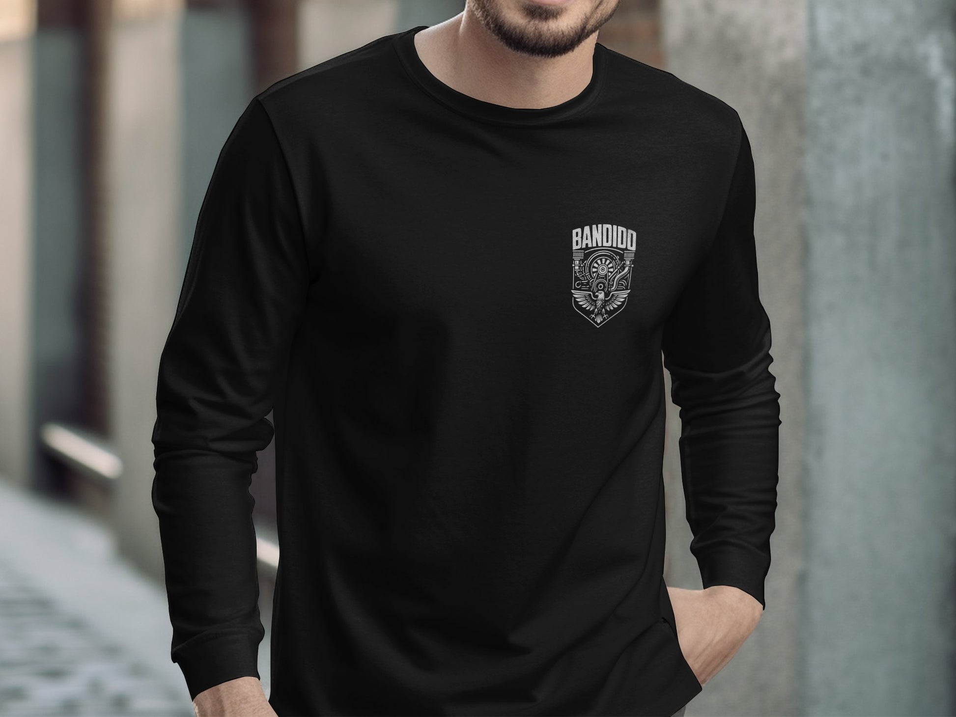 Bandido Black Long Sleeved Graphic Apparel product
