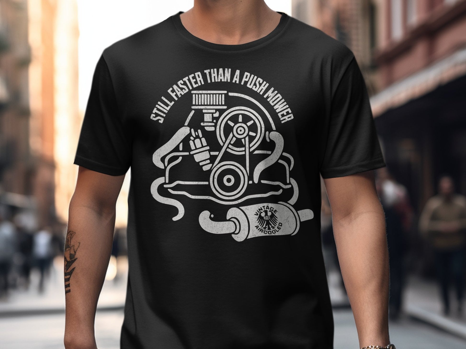 Still Faster Than A Push Mower Vintage T-shirt product