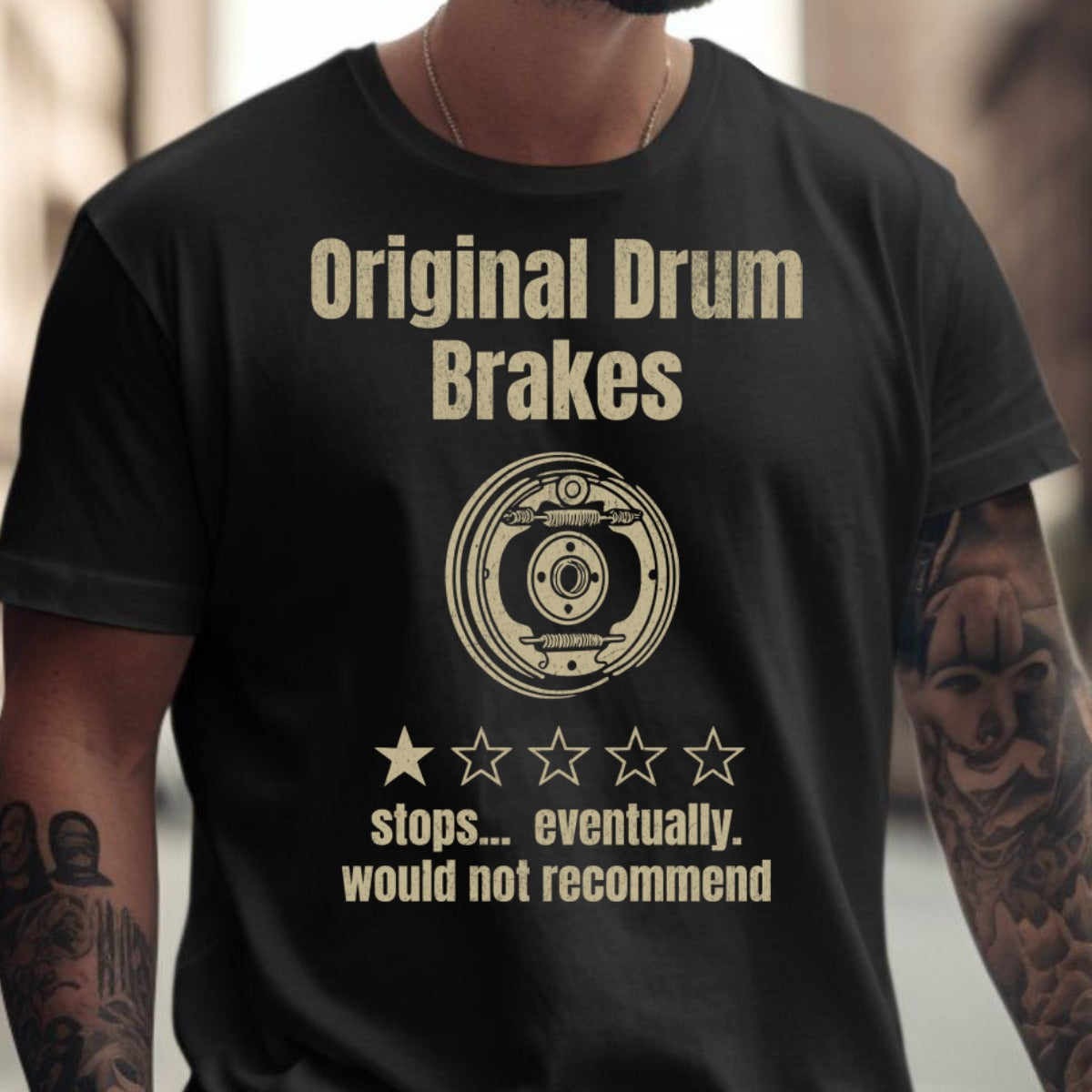 Original Drum Brakes Shirt Stops Eventually T-Shirt product