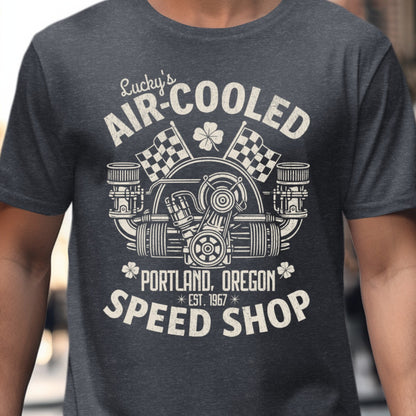 Lucky's Air Cooled Speed Shop Graphic T-shirt product type