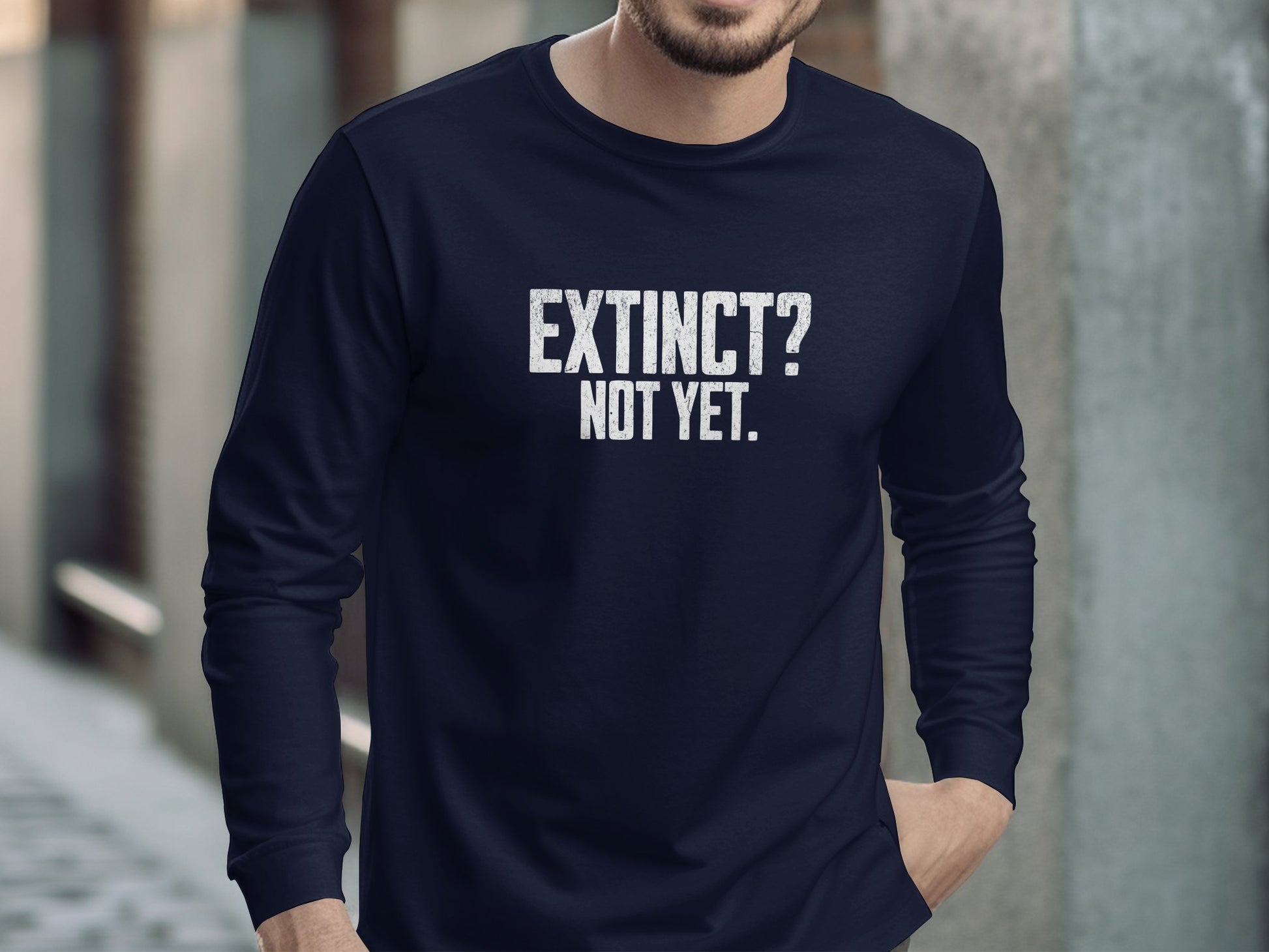 Extinct Not Yet Graphic Long Sleeve Shirt product