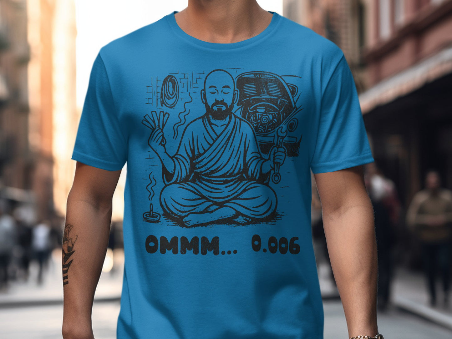 Meditative Buddha with Pop Culture Twist T-shirt product