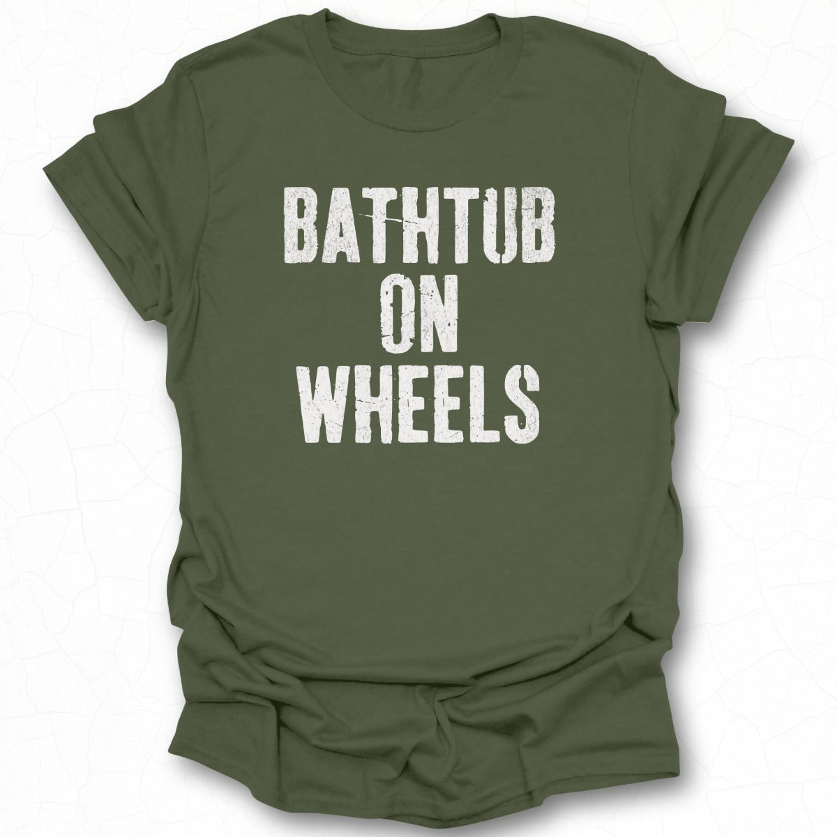Bathtub On Wheels Unique Graphic Printed T-Shirt