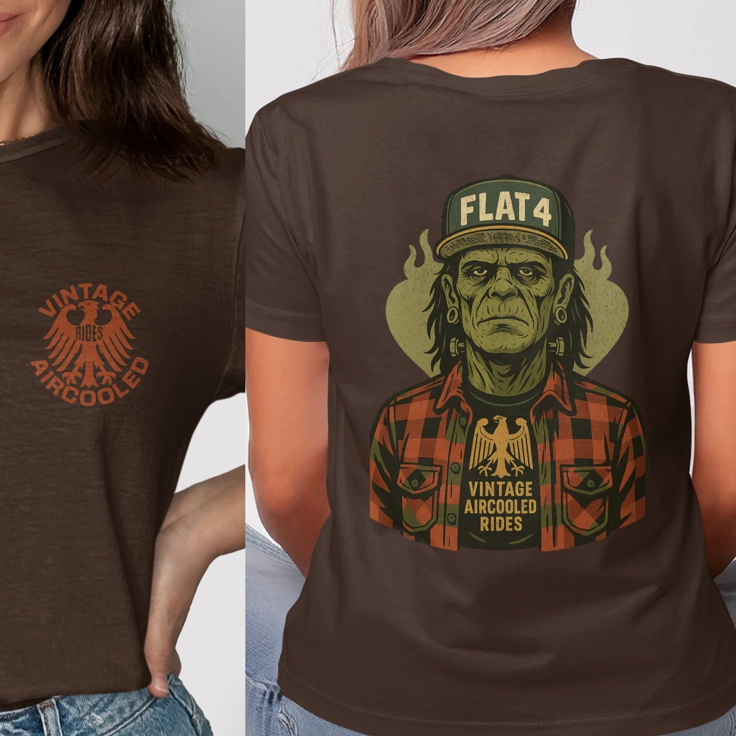 Vintage Aircooled Frankenstein Flat4 Rides T-Shirt product