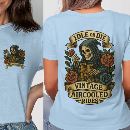 Idle or Die Vintage Aircooled Rides graphic product type