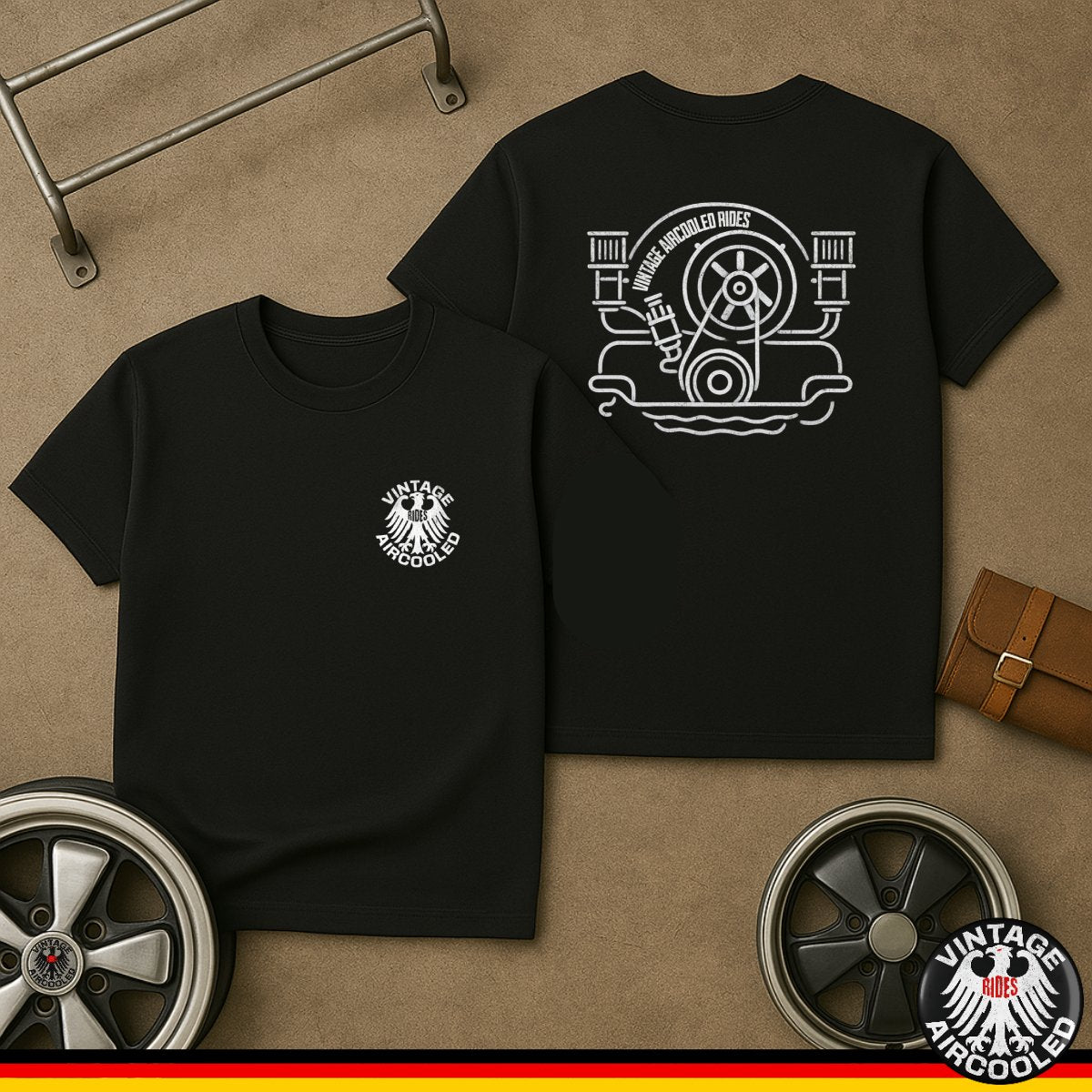 Vintage Aircooled Rides Engine Tee product type