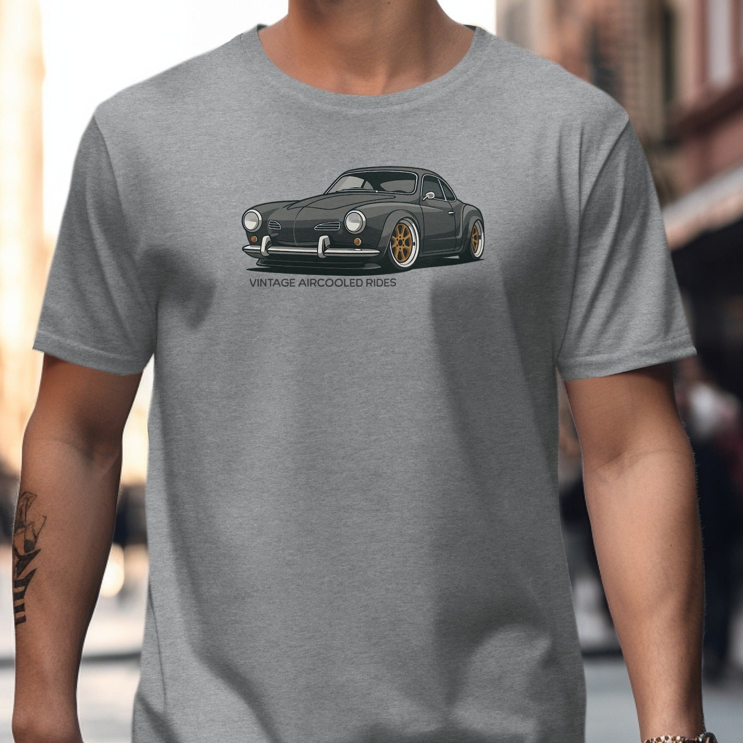 Classic Grey Car Print Vintage Aircooled Rides product type