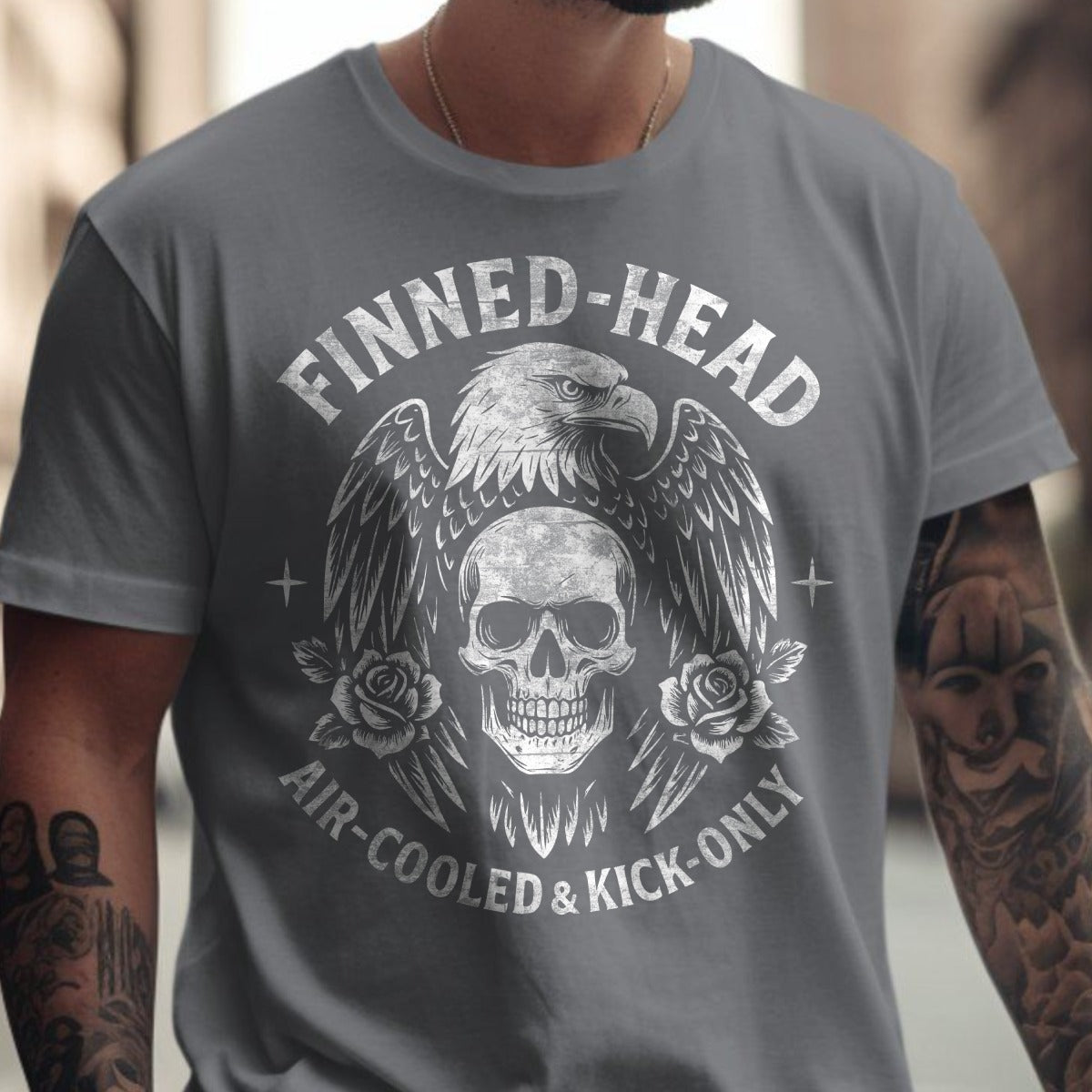 Finned-Head Air-Cooled & Kick-Only Graphic T-Shirt