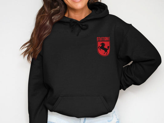 Stuttgart Horse Logo Black Hoodie product