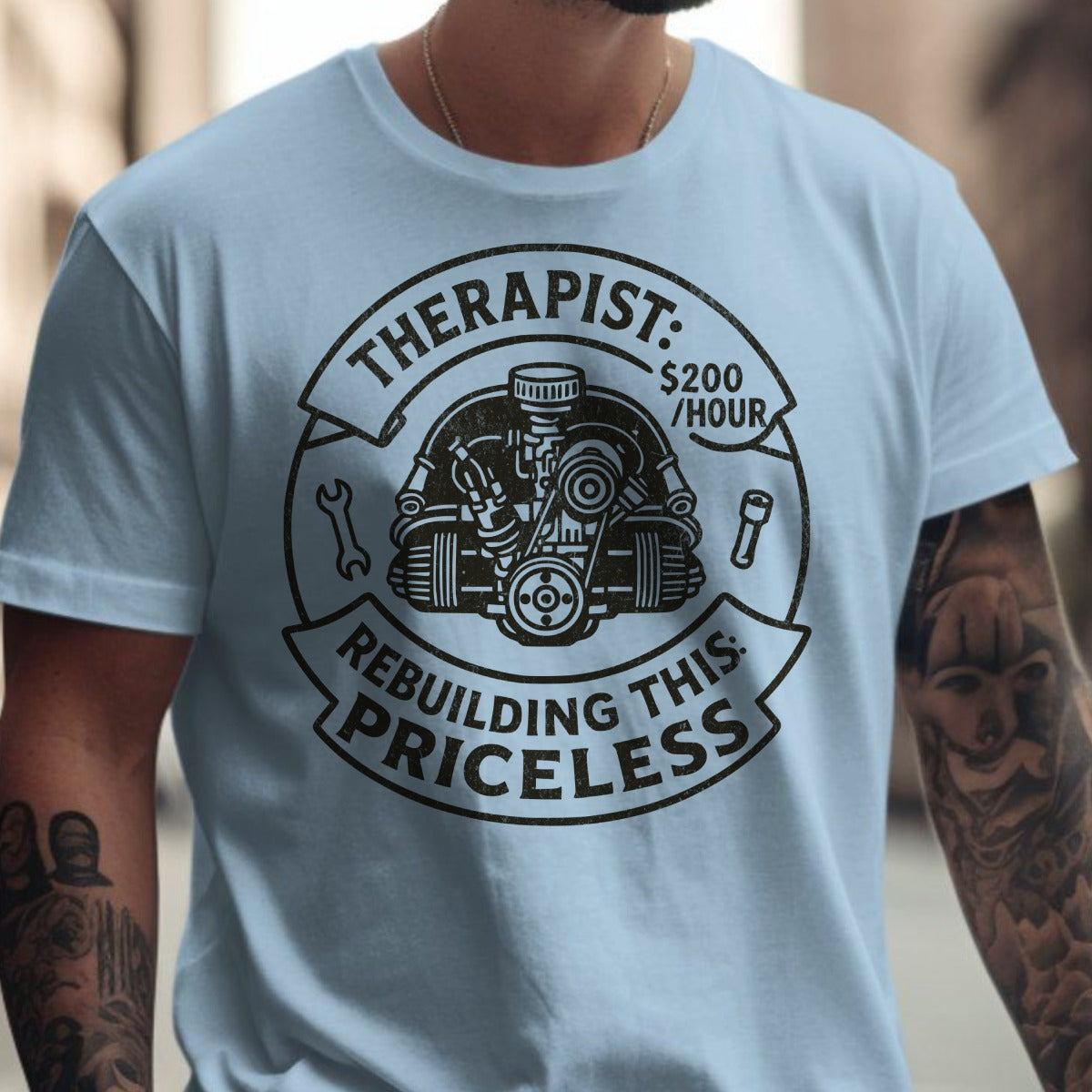 Therapist Mechanic Rebuilding Priceless T-shirt