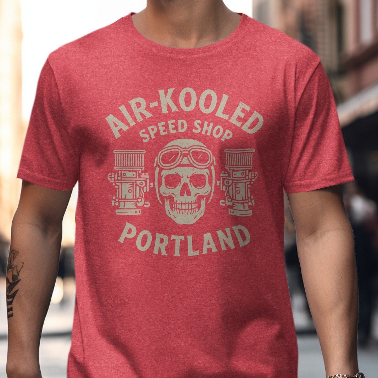 Air-Kooled Speed Shop Portland Graphic T-shirt Product