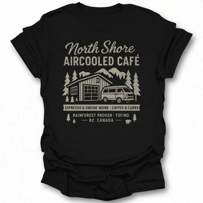 North Shore Aircooled Café Rainforest Proven BC Canada t-shirt