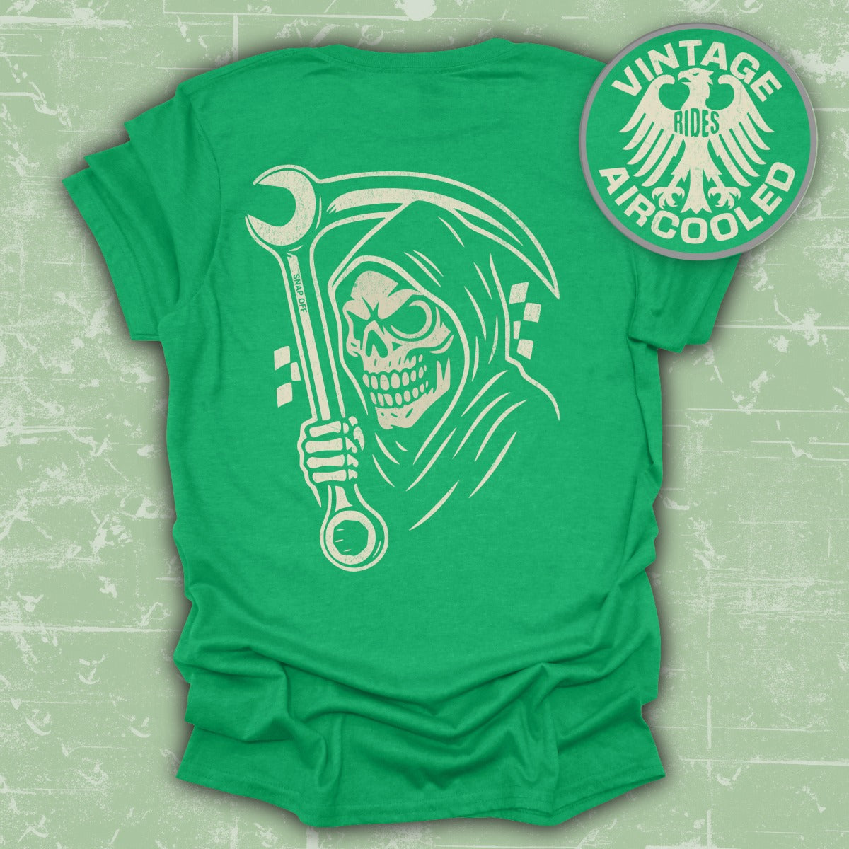 Grim Reaper with Wrench Graphic T-Shirt product