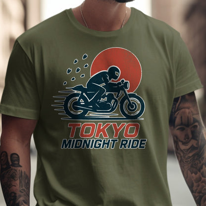 Tokyo Midnight Ride Motorcycle Graphic T-Shirt product type