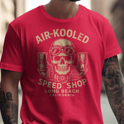 Air-Kooled Speed Shop Skull Graphic T-Shirt product